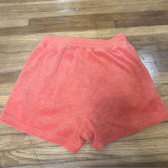 2/$20 TicToc Orange Terry Clothe Thick Soft Shorts with Pockets - Picture 4 of 7